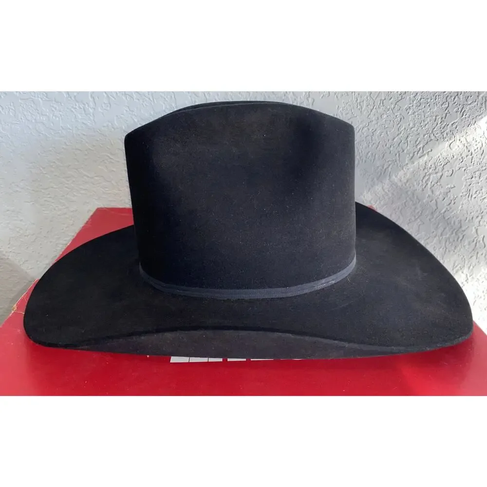Vintage‎ John B Stetson 4X Beaver 6-7/8 XXXX Cowboy Hat Felt USA In Original Box